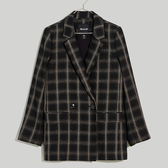 Madewell Caldwell Double-Breasted Blazer in Seaton Plaid - Picture 2 of 12